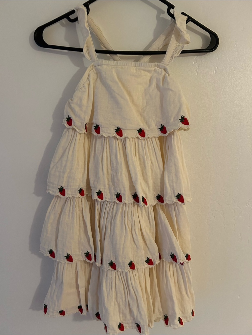 Hanna Andersson Strawberry Tiered Girls Dress 5